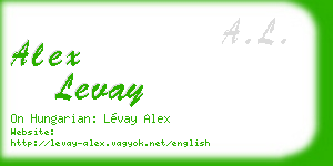 alex levay business card